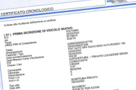 Certificato Cronologico